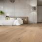 Preview: Parkett Boston Landhaus extra Breitdiele Eiche XXL astig gebürstet weiß geölt Thede & Witte 