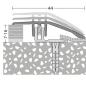Preview: LPS 220 Anpassungsprofil Edelstahl matt 270cm 