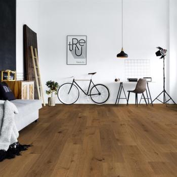 Parkett Boston Landhausdiele Eiche XL astig gebürstet geräuchert geölt Thede & Witte 