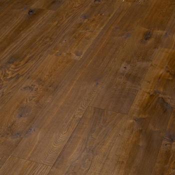 Parkett Boston Landhaus Breitdiele Eiche XL darkbrown astig handgehobelt dunkel geräuchert geölt Thede & Witte 