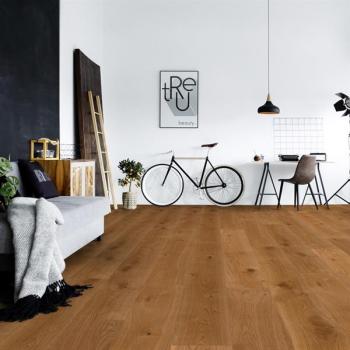 Parkett Boston Landhaus Breitdiele Eiche XL astig geölt - tief gebürstet Thede & Witte 