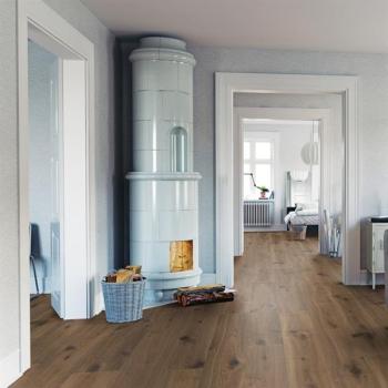 Parkett Boston Landhaus Breitdiele Eiche XL Desert astig geräuchert weiß geölt - tief gebürstet Thede & Witte 