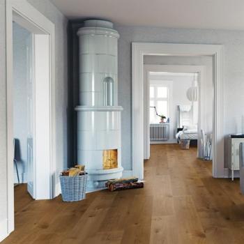 Parkett Boston Landhaus Breitdiele Eiche XL astig gebürstet geräuchert geölt Thede & Witte 