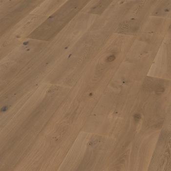 Parkett Boston Landhaus Breitdiele Eiche XL astig gebürstet geräuchert weiß geölt Thede & Witte 
