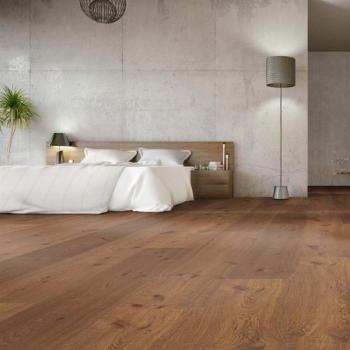 Parkett Boston Landhaus extra Breitdiele Eiche XXL astig gebürstet geräuchert geölt Thede & Witte 