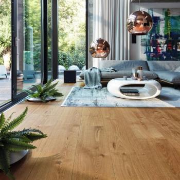 Eiche lebhaft gebürstet 08900 Landhausdiele - Meister Lindura-Holzboden HD 400 naturgeölt 
