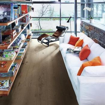 Eiche authentic lehmgrau gebürstet 08901 Landhausdiele - Meister Lindura-Holzboden HD 400 naturgeölt 