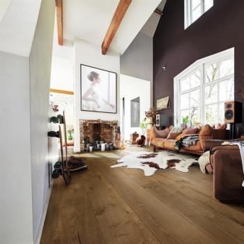 Eiche authentic olivgrau gebürstet 08903 Landhausdiele - Meister Lindura-Holzboden HD 400 naturgeölt 