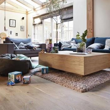 Eiche authentic cremeweiß gebürstet 09017 Landhausdiele - MeisterParkett.longlife PD 400 ultramattlackiert 