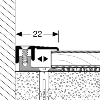 Küberit PPS Champion Abschlussprofil 287 F2 edelstahl 100cm 