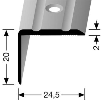 Küberit Winkelprofil 235 24/20 F2 edelstahl 270cm 