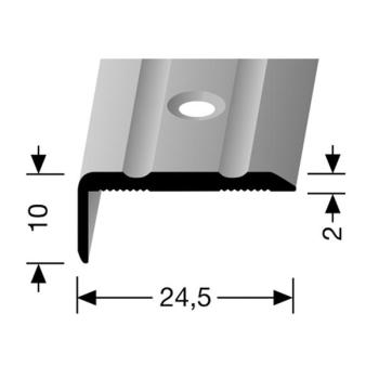 Küberit Winkelprofil 236 24/10 F2 edelstahl 270cm