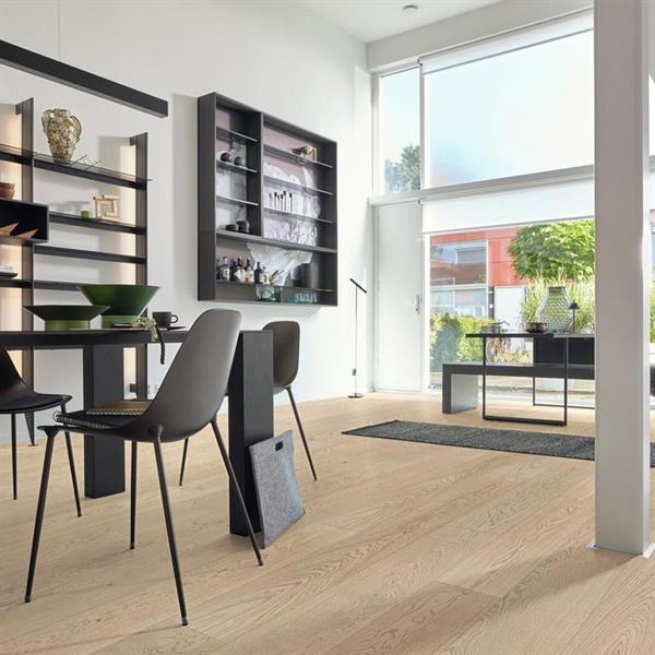 Eiche lebhaft cremeweiß gebürstet 20014 Landhausdiele - Meister Holzboden Natureflex HD 100 ultramattlackiert