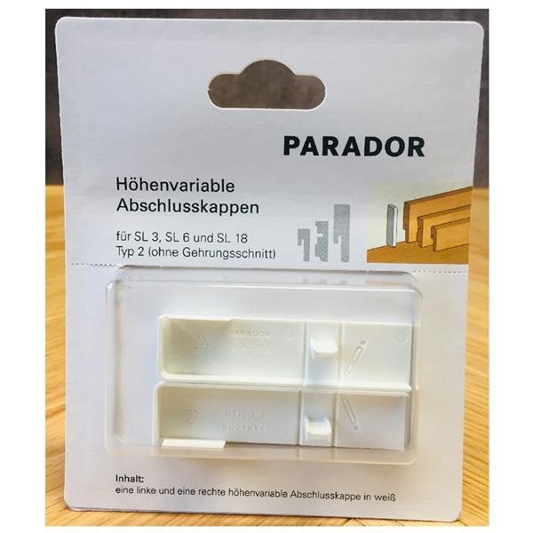 Parador Universal Abschlusskappen für SL 1, SL 3, SL 5, SL 5 WF, SL 6, SL 18, in Weiß