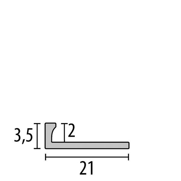 Küberit Doppel-K Abschlussprofil 299 G F2 Edelstahl 250 cm 
